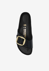 Birkenstock Madrid Big Buckle Patent Leather Slides Black 1022650 0-BLACK