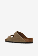 Birkenstock Arizona Oiled Nubuck Leather Slides Beige 552811 0-TABACCO BROWN