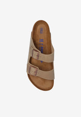 Birkenstock Arizona Oiled Nubuck Leather Slides Beige 552811 0-TABACCO BROWN