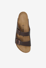 Birkenstock Arizona Leather Slides Brown 51101 0-DARK BROWN