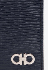 Ferragamo Gancini Bi-Fold Leather Wallet Navy 66A063 REVIVAL GANC 744850-DEEP OCEAN