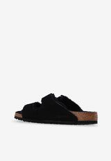 Birkenstock Arizona Shearling Slides Black 752661 0-BLACK