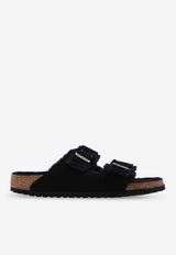 Birkenstock Arizona Shearling Slides Black 752661 0-BLACK