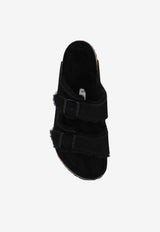 Birkenstock Arizona Shearling Slides Black 752661 0-BLACK