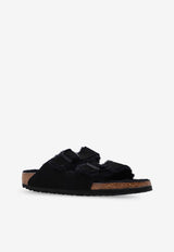 Birkenstock Arizona Shearling Slides Black 752661 0-BLACK