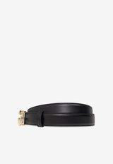 Dolce & Gabbana DG Logo Leather Belt Black BE1447 AW576-80999