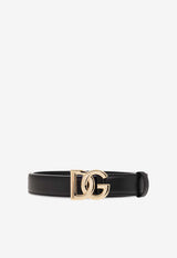 Dolce & Gabbana DG Logo Leather Belt Black BE1447 AW576-80999