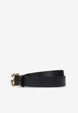 Dolce & Gabbana DG Logo Leather Belt Black BC4644 AX622-8E831
