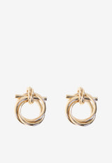 Ferragamo Gancini Stud Earrings Gold 760549 OR EVOX SMAL 751618-ORO GIOVE