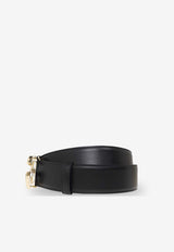 Dolce & Gabbana DG Logo Leather Belt Black BE1446 AW576-80999