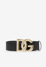 Dolce & Gabbana DG Logo Leather Belt Black BE1446 AW576-80999