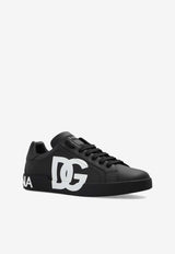 Dolce & Gabbana Portofino Leather Sneakers Black CS1772 AC330-8B956