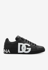 Dolce & Gabbana Portofino Leather Sneakers Black CS1772 AC330-8B956