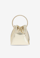 Jimmy Choo Mini Bon Bon Mirrored Leather Bucket Bag Gold BON BON XVK-GOLD