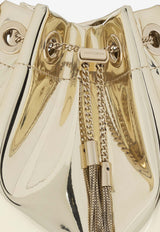 Jimmy Choo Mini Bon Bon Mirrored Leather Bucket Bag Gold BON BON XVK-GOLD