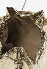 Jimmy Choo Mini Bon Bon Mirrored Leather Bucket Bag Gold BON BON XVK-GOLD