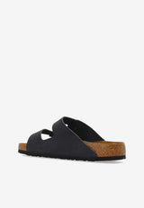 Birkenstock Arizona Oiled Nubuck Leather Slides Black 752481 0-BLACK