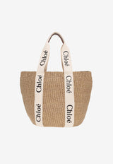 Chloé Large Woody Basket Bag Beige CHC22SS380 G55-101
