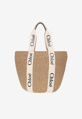 Chloé Large Woody Basket Bag Beige CHC22SS380 G55-101