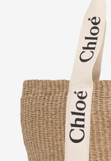 Chloé Large Woody Basket Bag Beige CHC22SS380 G55-101