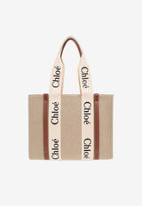 Chloé Medium Woody Tote Bag Beige CHC22AS383 I26-90U