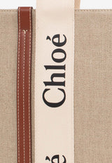 Chloé Medium Woody Tote Bag Beige CHC22AS383 I26-90U