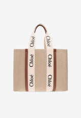 Chloé Large Woody Tote Bag Beige CHC22AS382 I26-90U