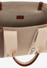 Chloé Large Woody Tote Bag Beige CHC22AS382 I26-90U