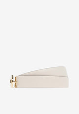 Ferragamo Gancini Reversible Leather Belt Cream 23A565 DONNA H 25 741534-BONE