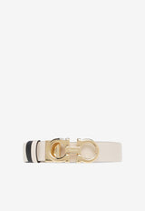 Ferragamo Gancini Reversible Leather Belt Cream 23A565 DONNA H 25 741534-BONE