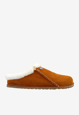 Birkenstock Zermatt Shearling Suede Slippers Brown 1023161 0-MINK