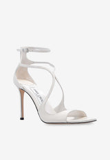 Jimmy Choo Azia 95 Patent Leather Sandals Cream AZIA 95 PAT-LATTE
