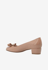 Ferragamo Vara 30 Patent Leather Pumps Beige 01B221 VARA 1 753641-AMARETTI