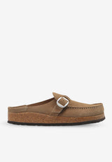 Birkenstock Buckley Suede Flat Mules Brown 1019490 0-GRAY TAUPE
