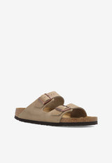 Birkenstock Arizona Oiled Nubuck Leather Slides Beige 552813 0-TABACCO BROWN