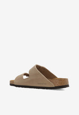Birkenstock Arizona Oiled Nubuck Leather Slides Beige 552813 0-TABACCO BROWN
