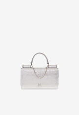 Dolce & Gabbana X Kim Rhinestone Embellished Handbag Silver BI3259 AN241-8C964