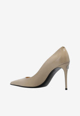 Dolce & Gabbana X Kim Lollo 95 Polished Leather Pumps Beige CD1746 A1037-8H005
