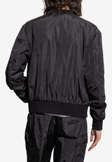 Dolce & Gabbana Logo Plaque Bomber Jacket Black G9ABPT G7F2J-N0000