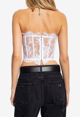 Dolce & Gabbana Halterneck Lace Corset Top White F72X4T HLMQJ-W0800
