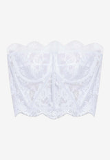 Dolce & Gabbana Halterneck Lace Corset Top White F72X4T HLMQJ-W0800