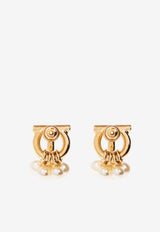 Ferragamo Gancini Pearl Earrings Gold 760529 OR 3D GRAPE 751028-ORO CHIARO PER BIANCHE