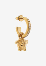 Versace Medusa Head Crystal Hoop Earrings Gold DG2I135 1A00621-4J090