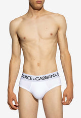 Dolce & Gabbana Logo Waistband Briefs - Set of 2 White M9D69J ONN97-W0800