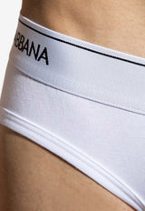 Dolce & Gabbana Logo Waistband Briefs - Set of 2 White M9C03J ONN95-W0800
