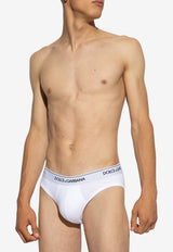Dolce & Gabbana Logo Waistband Briefs - Set of 2 White M9C03J ONN95-W0800