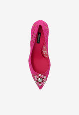 Dolce & Gabbana Bellucci 90 Taormina Lace Pumps Pink CD0101 AL198-80422