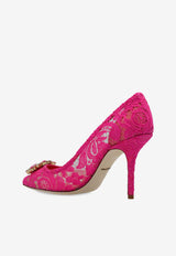 Dolce & Gabbana Bellucci 90 Taormina Lace Pumps Pink CD0101 AL198-80422