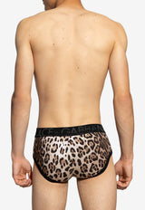 Dolce & Gabbana Leopard Print Briefs Brown M3D24J ONO03-HA93M