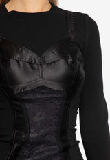 Dolce & Gabbana Lingerie Insert Dress Black F6ARFT FUGKF-N0000